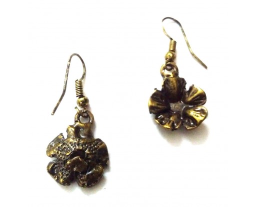 Antique Gold Earring Jhumki Contemporary Fashion Jewelry Hook Drop Dangle EA240